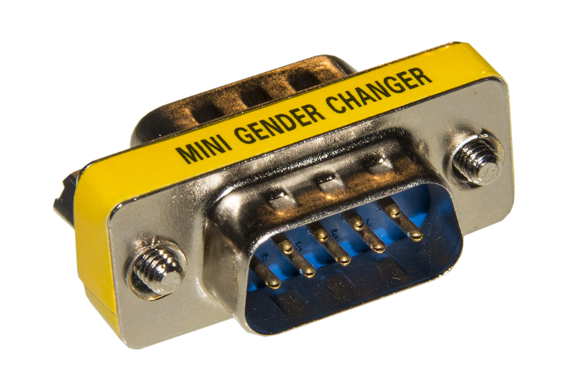 Mini adattatore 9 poli maschio/maschio gender changer