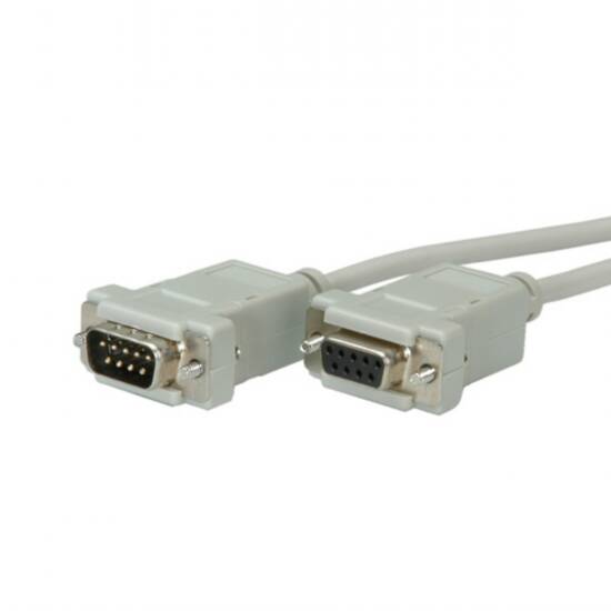 Cavo prolunga seriale rs232 pin-to-pin (modem cable) 9 poli maschio/femmina mt.2