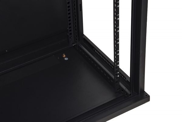 Armadio rack 19″ 12 unita’ da muro (a) 635 x (l) 600 x (p) 450 nero disassemblato porta metallo chiuso