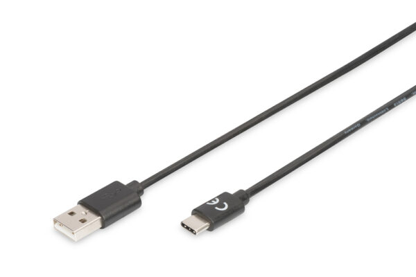 CAVO USB 2.0 TIPO-C – A 1 MT, 3A, 480MB COLORE NERO
