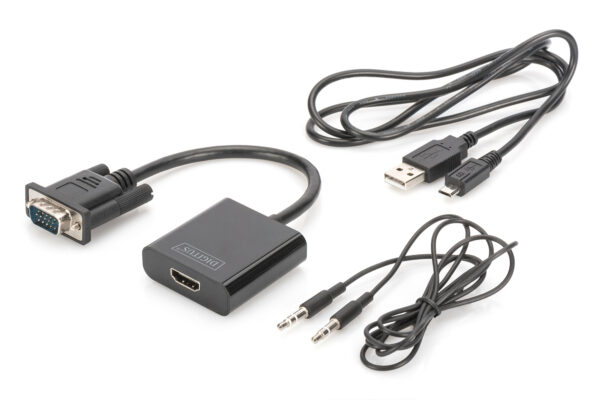 ADATTATORE PC VGA – MONITOR HDMI CON AUDIO DIGITUS
