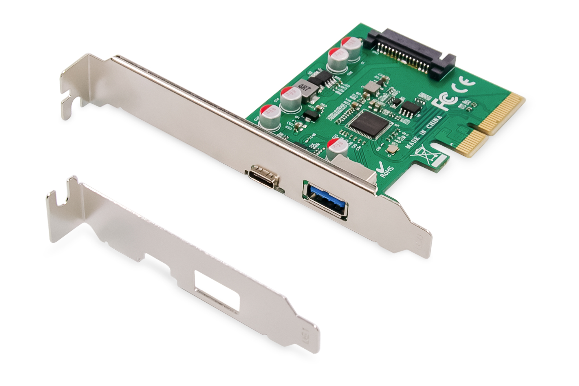 SCHEDA PCI-EXPRESS USB Type-C. + USB-A DIGITUS