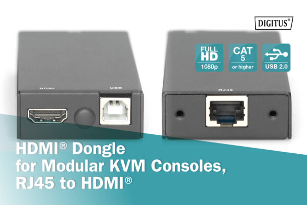 DONGLE HDMI DIGITUS PER CONSOLE MODULARI RJ45-HDMI