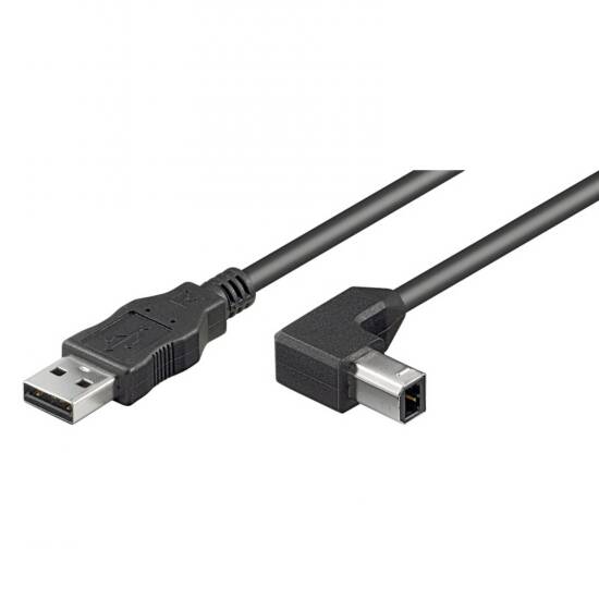 CAVO USB 2.0 CONNETTORE A – B 90 GRADI MT 2