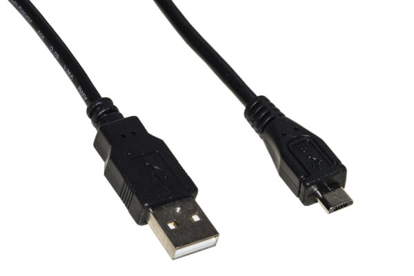 CAVO USB 2.0 – MICRO USB B IN RAME PER RICARICA E SCAMBIO DATI SMARTPHONE E TABLET MT 1 COLORE NERO