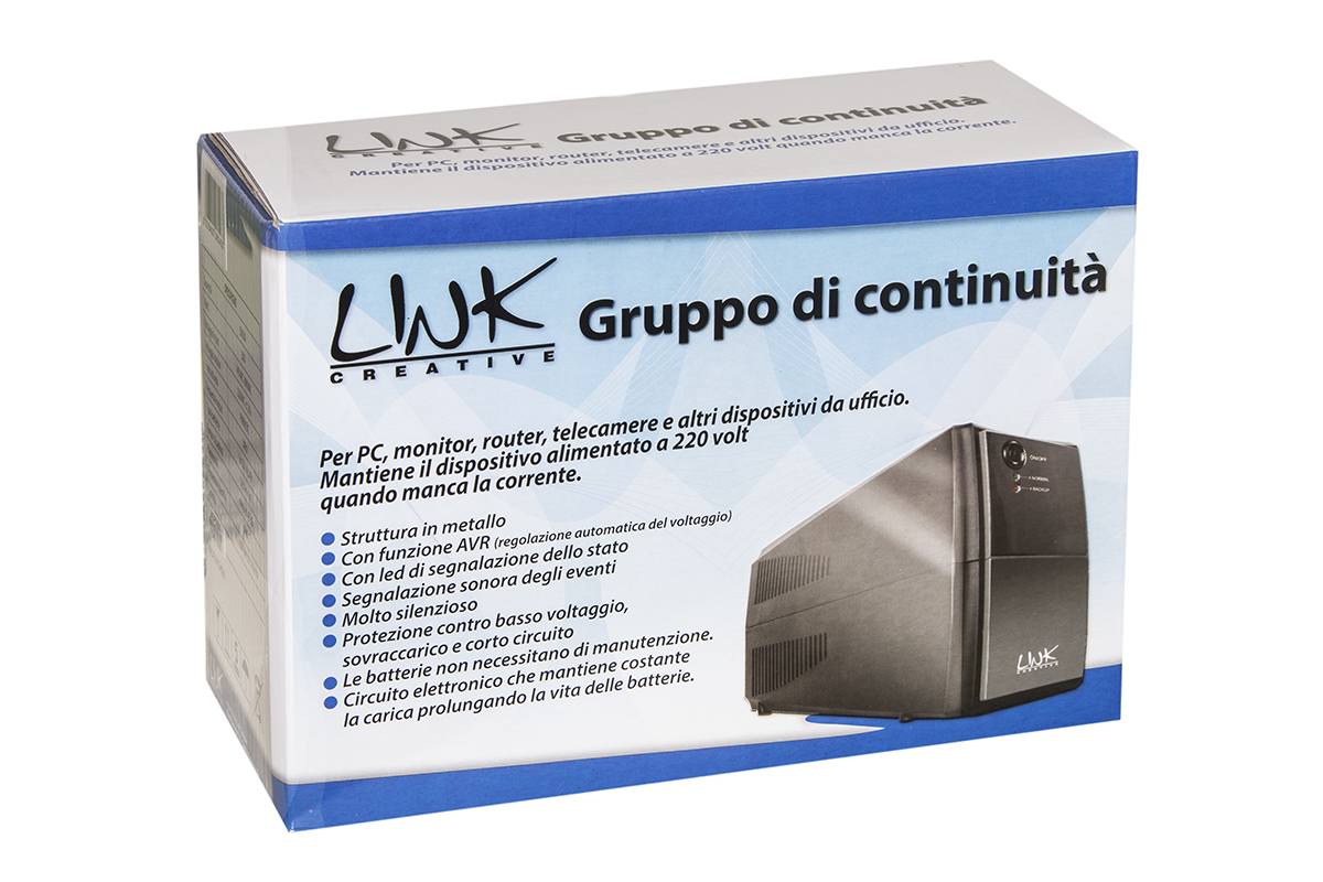 GRUPPO DI CONTINUITA’ LINE INTERACTIVE PWM 500 VA 300 WATT CON 2 PRESE