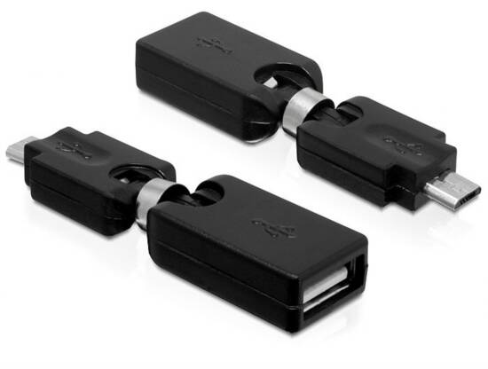 ADATTATORE RUOTABILE USB A FEMMINA – MICRO USB MASCHIO DELOCK