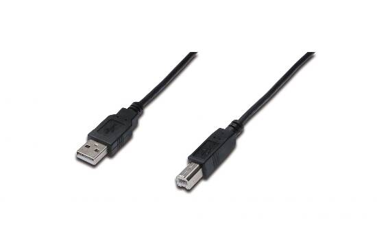 CAVO USB 2.0 CONNETTORI 1 X A MASCHIO – 1 X B MASCHIO MT. 1 COLORE NERO