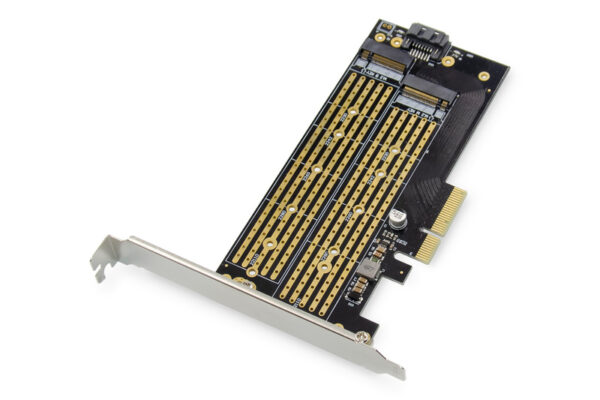 SCHEDA ADD-ON M.2 NGFF/NVME SSD PCI-EXPRESS SUPPORTA CHIAVI B, M E B+M, DIMENSIONI DA 30-110MM