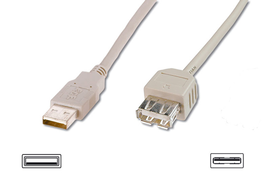 CAVO PROLUNGA USB MT. 1,80 – CONNETTORI A MASCHIO-FEMMINA USB 2.0