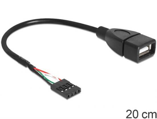 CAVO USB 2.0 CONNETTORE FEMMINA – 4 PIN PER PIASTRA MADRE CM. 20