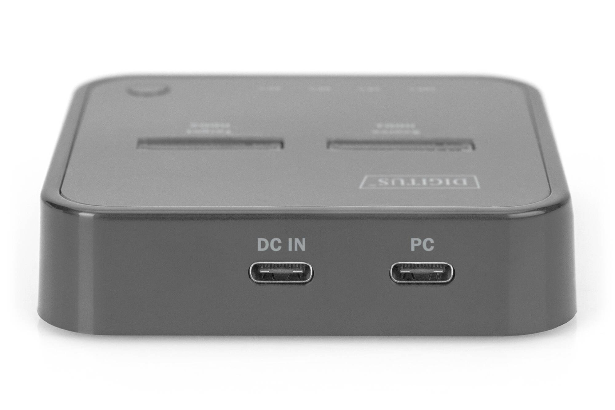 Dual M.2 NVMe SSD Docking Station with Offline Clone Function, USB-Cª