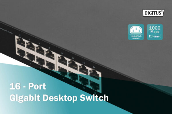 DIGITUS 16-Porte Gigabit Switch