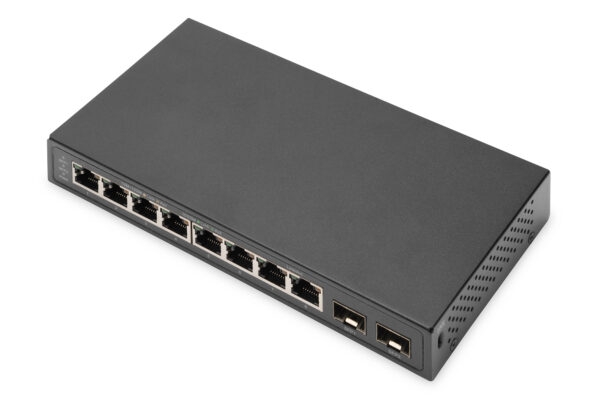 Switch 8-Porte Gigabit + 2 Gigabit SFP Ethernet, Unmanaged