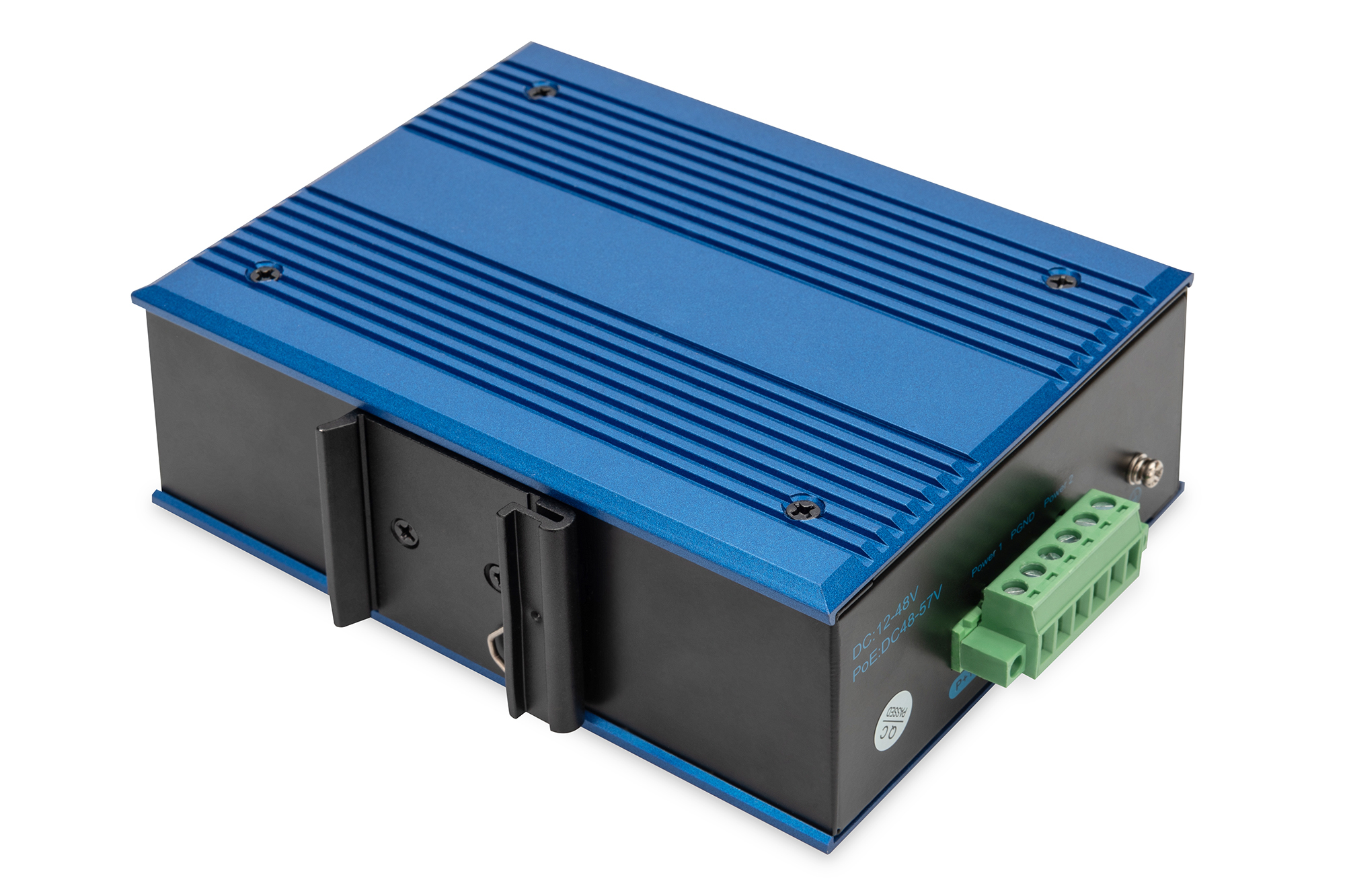 DIGITUS Switch PoE industriale da 8 porte 10/100Base-TX(PoE) a 100Base-FX