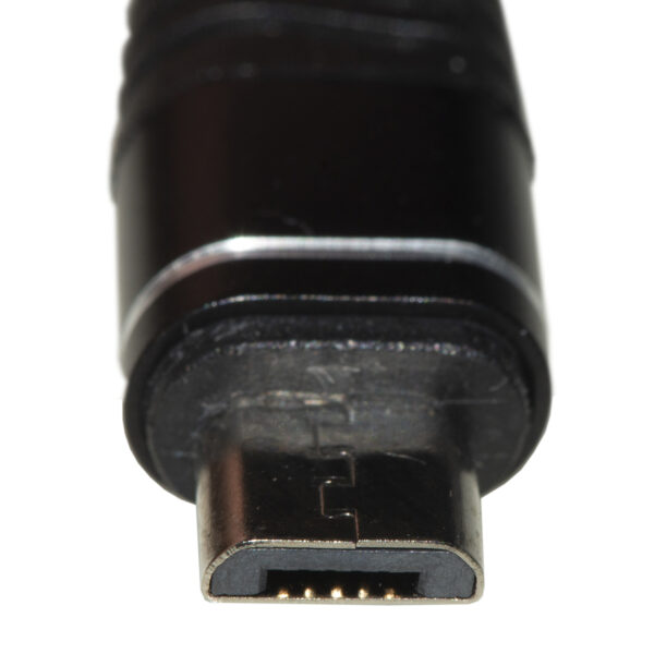 *CAVO MICRO USB MT 1 GUAINA INTRECCIATA CON PROTEZIONE FLESSIBILE SUL CONNETTORE COLORE NERO