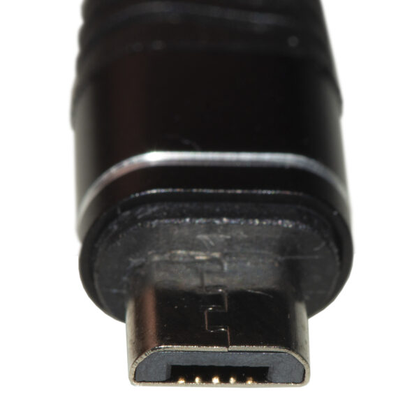 *CAVO MICRO USB MT 1,2 CAVO A SPIRALE COLORE NERO CON PROTEZIONE FLESSIBILE SUL CONNETTORE