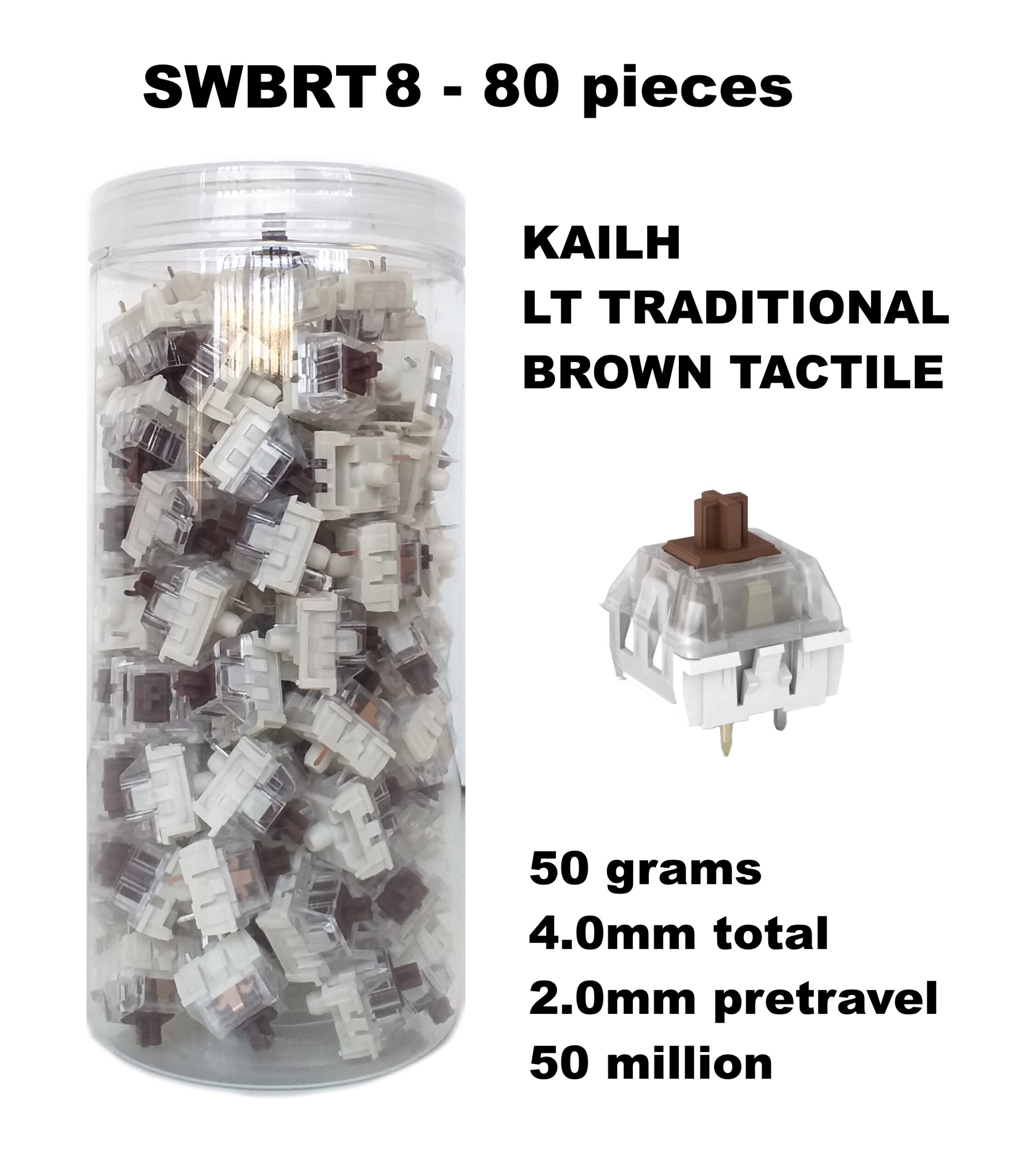 Set 80 sottotasti Kailh LT Brown Tactile