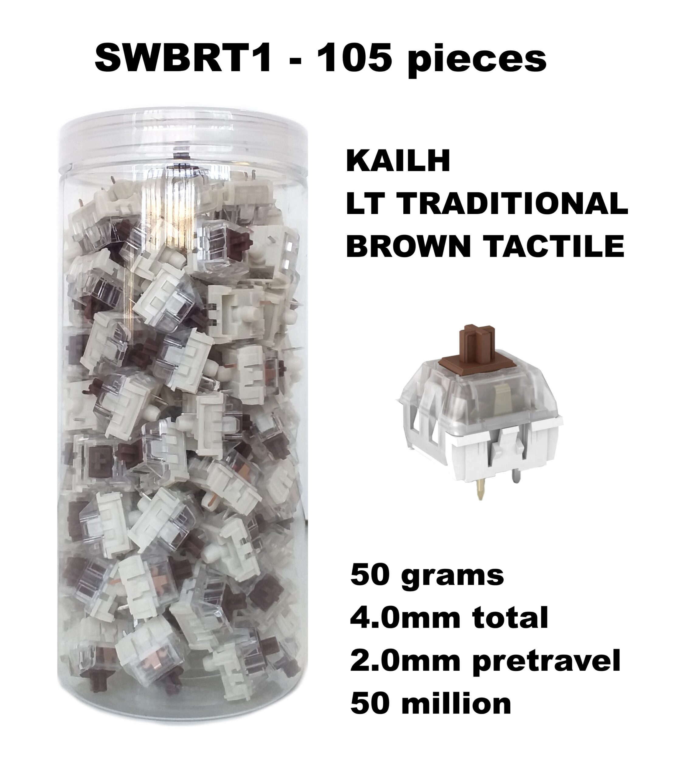Set 105 sottotasti Kailh LT Brown Tactile