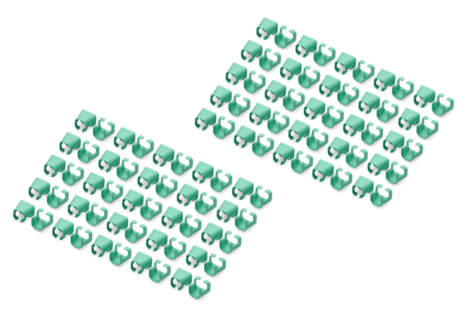 DIGITUS Confezione 100 pezzi clip colorate per cavi di rete – verde