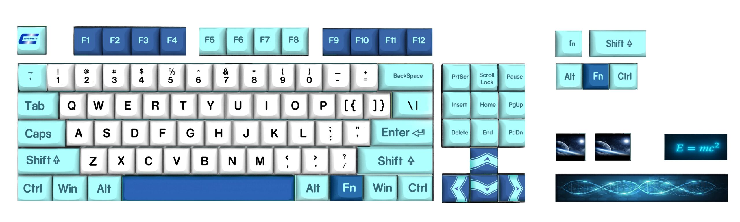 Set tasti SCIENCE Keycaps full set per tastiere meccaniche