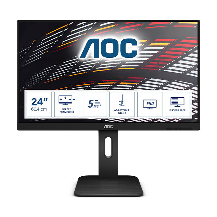(REFURBISHED) Monitor AOC 24P1 24 Pollici 1920×1080 HDMI VGA DVI Black